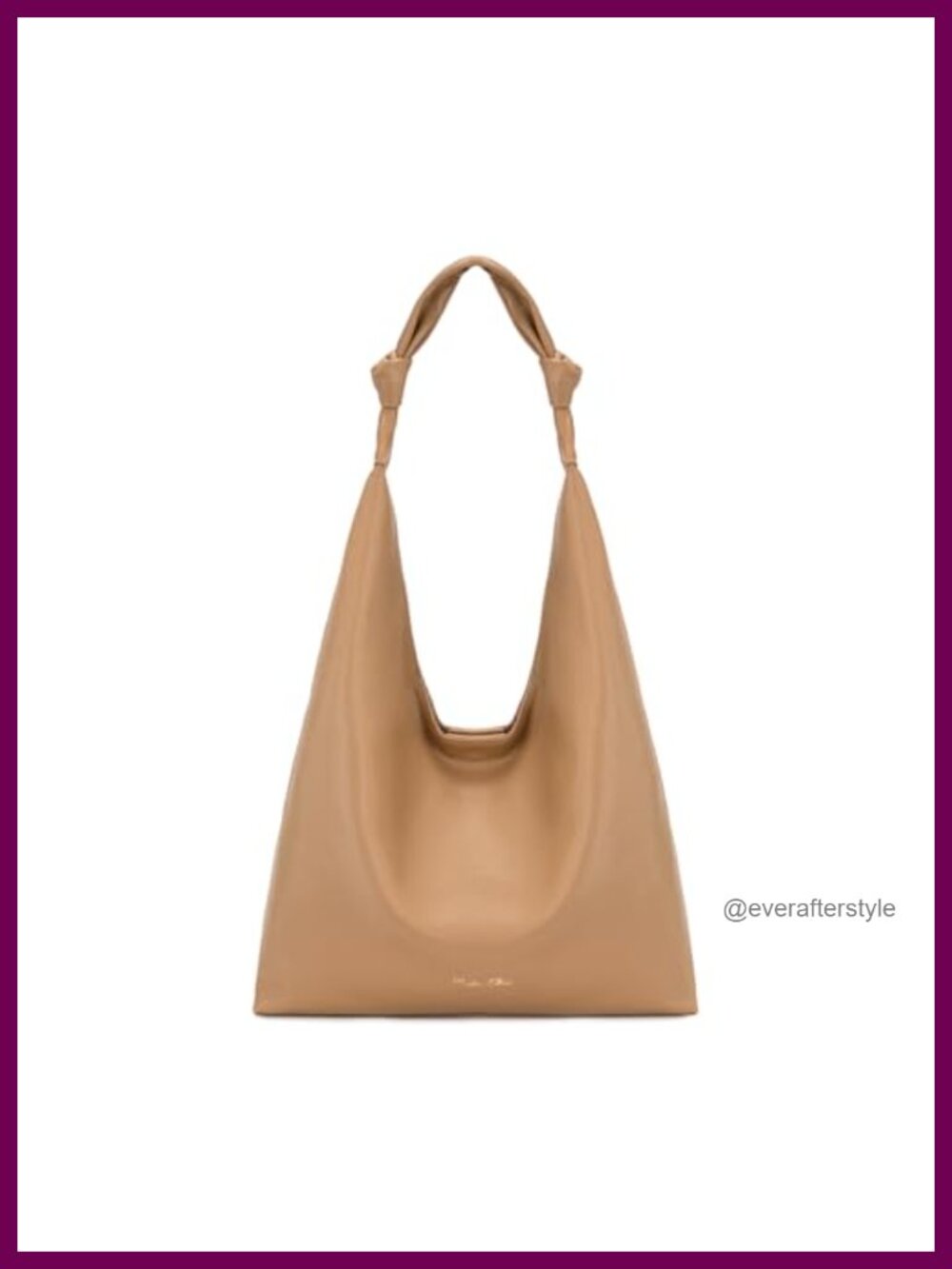 Soft Pebbled Vegan Leather Hobo Bag Double-Knot Shoulder Bag Lightweight